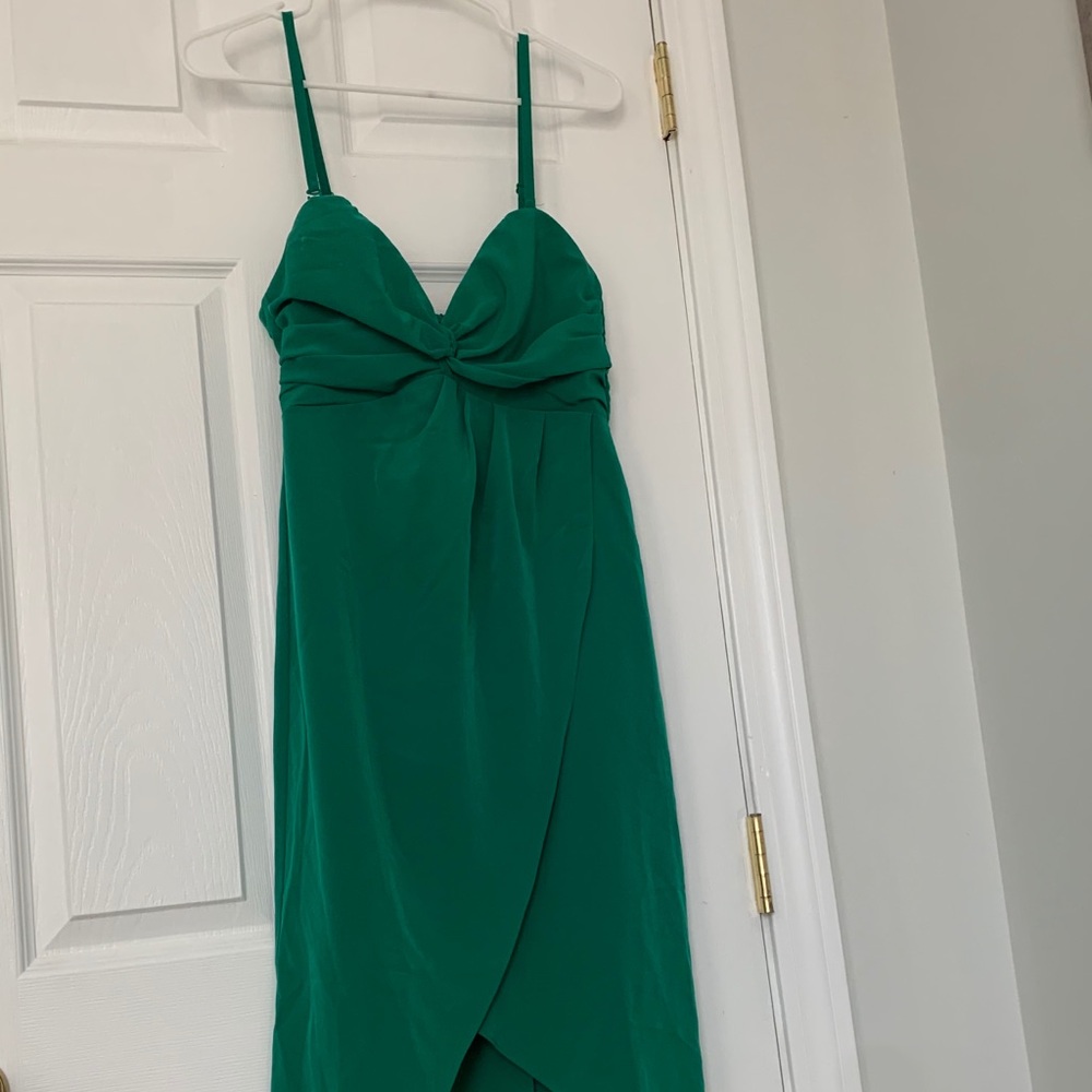H&M Green Midi Dress with Removable Straps
